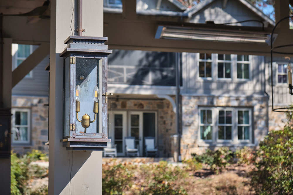 lake burton boathouse antique lantern detail