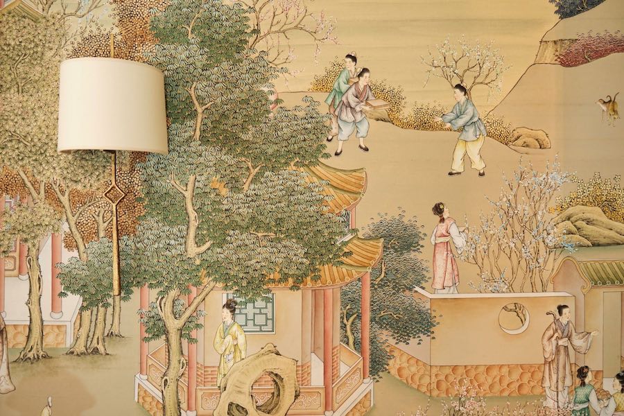 english country closeup of preserved wallpaper