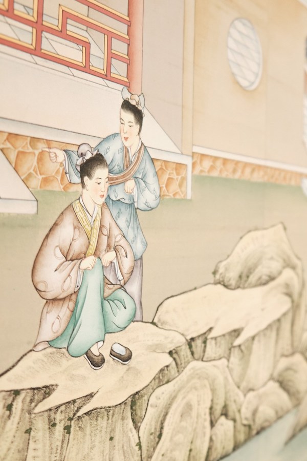 english country closeup of preserved wallpaper